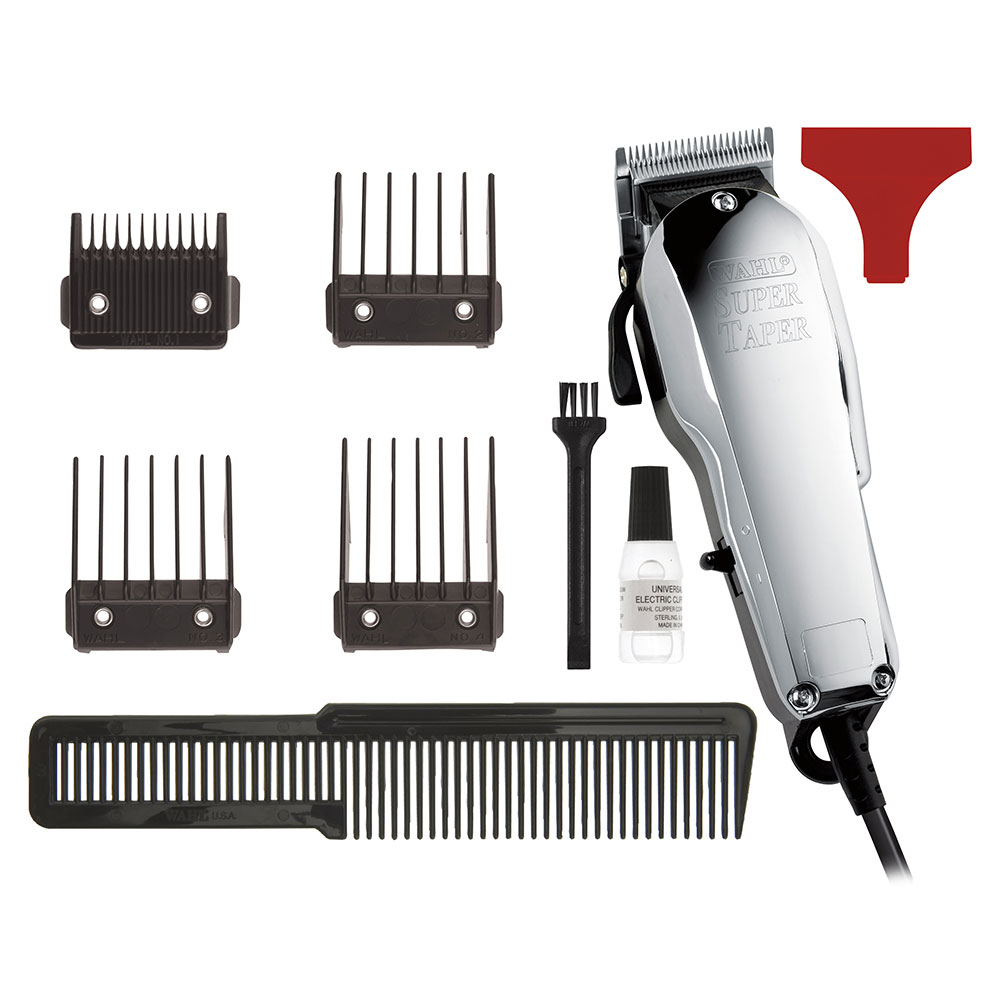 Wahl - Super Taper chrome Clipper SuperTaper Haarschneider Barber 08463-316