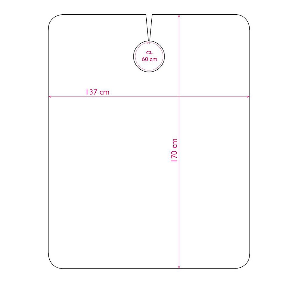 Trend Design Herren Schneideumhang - Weiß mit Druckknopfverschluss