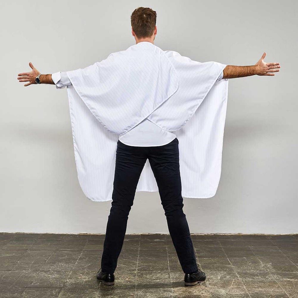 Trend Design Herren Schneideumhang - Weiß mit Hakenverschluss