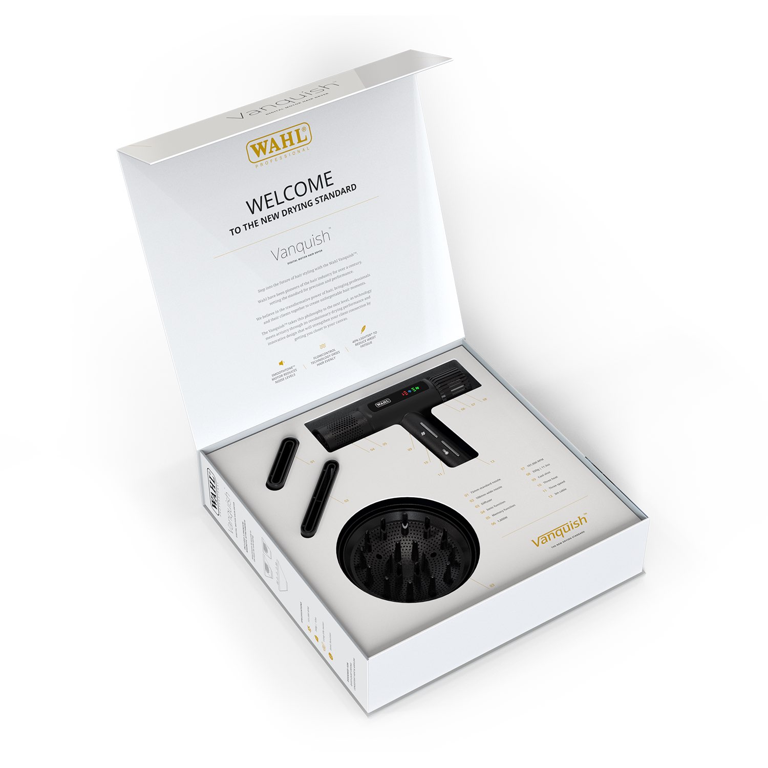Wahl Vanquish Haartrockner Schwarz 1.600 Watt