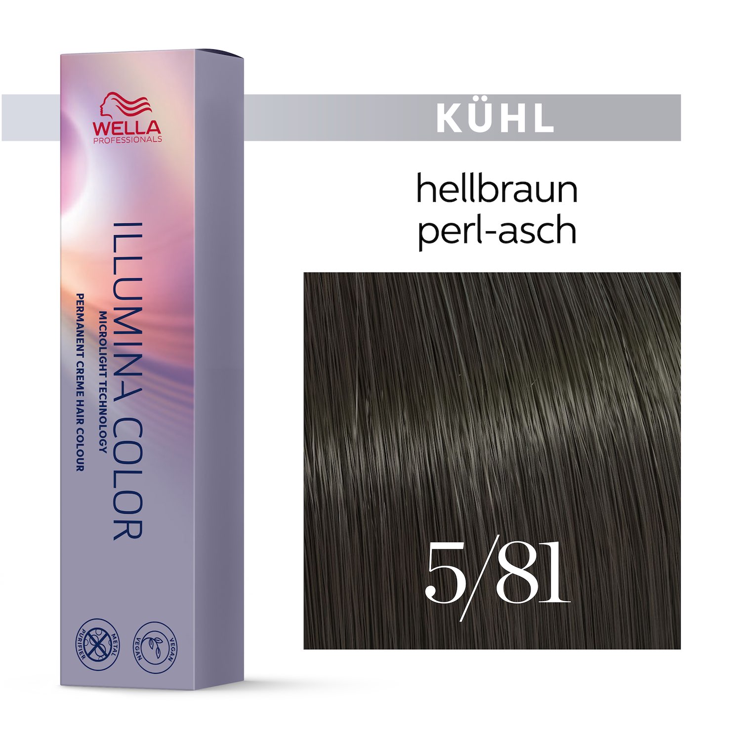 Wella Illumina Color Haarfarbe  5/81 Hellbraun Perl Asch
