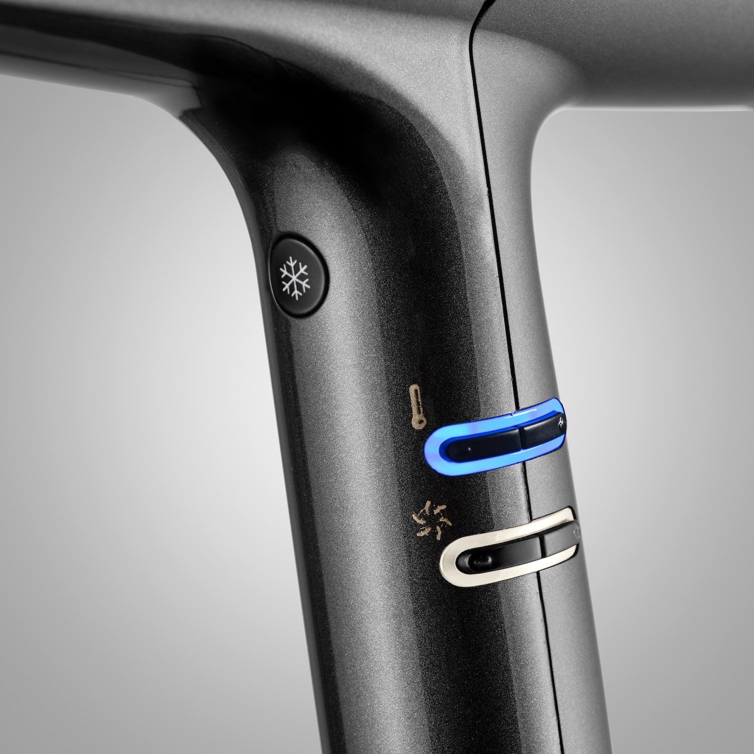 BaBylissPRO Falco Haartrockner Digital Highspeed Grau/Gold BAB8550E