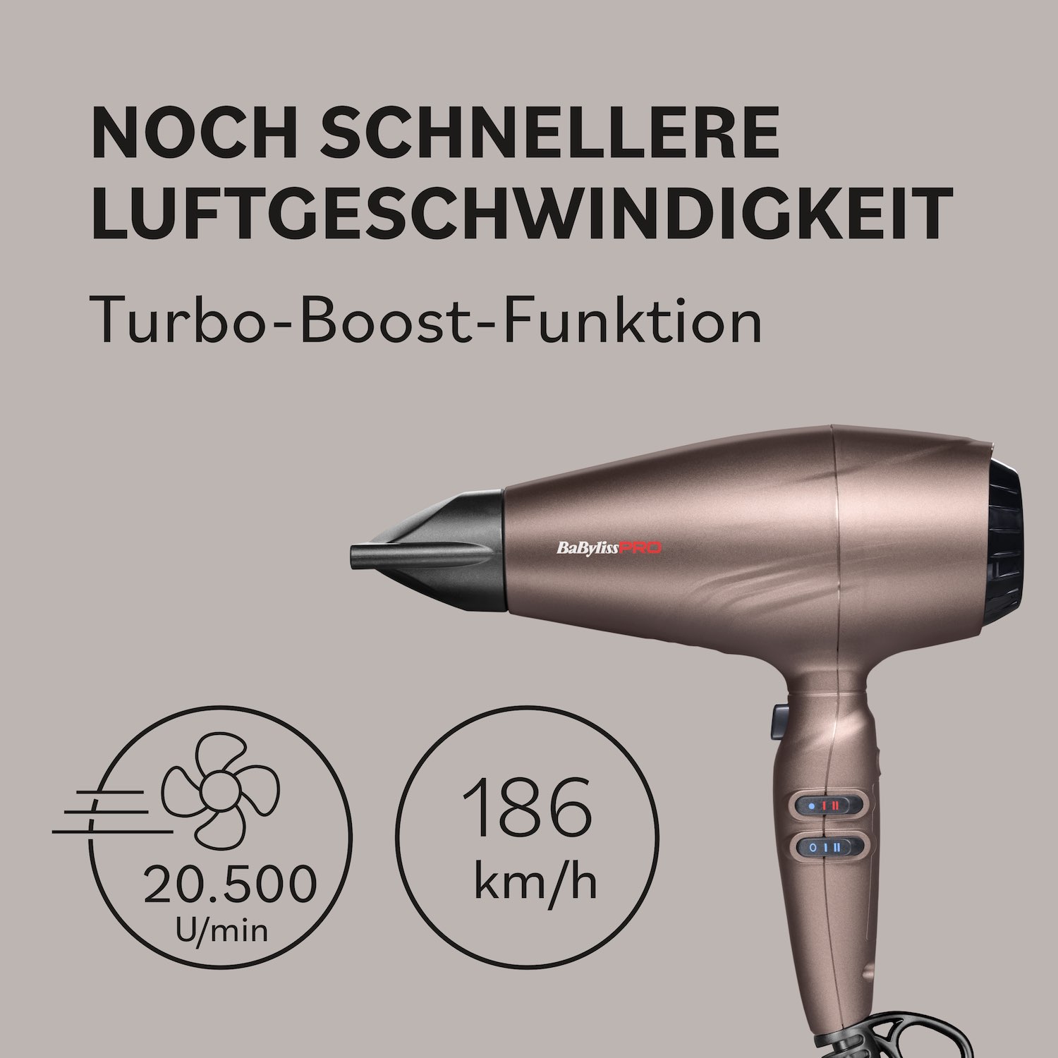 Babyliss PRO Haartrockner Poderoso 2400 Watt BAB7550E