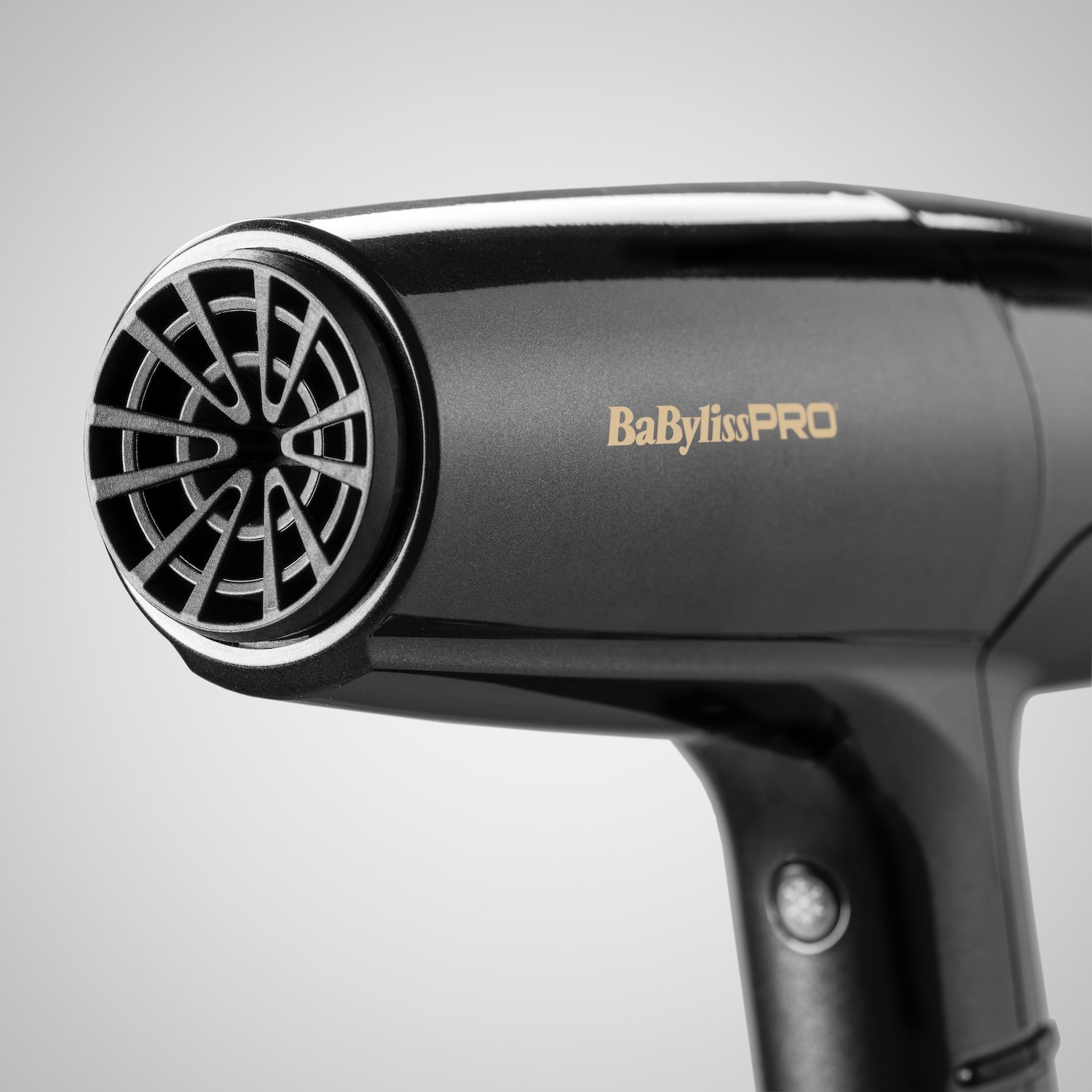 BaBylissPRO Falco Haartrockner Digital Highspeed Grau/Gold BAB8550E