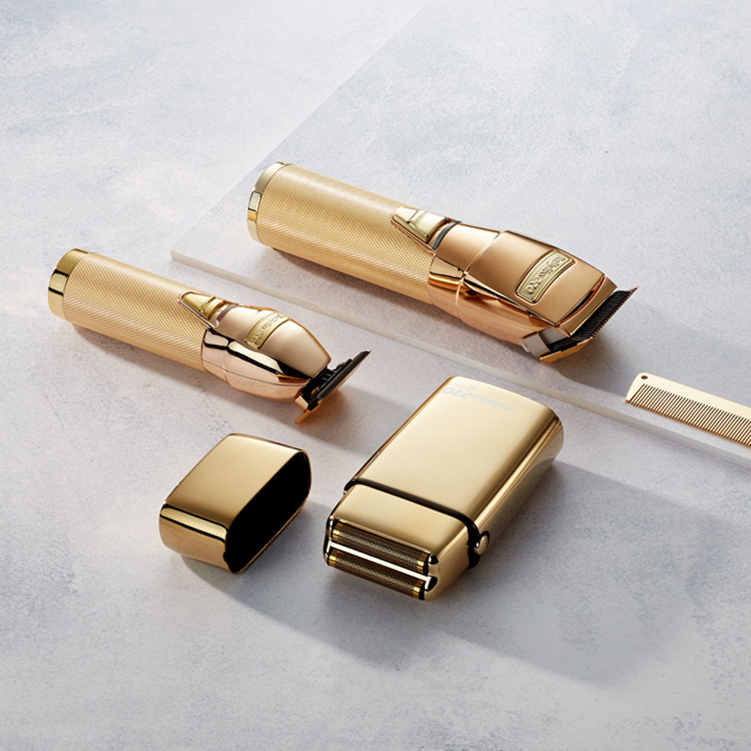 BaByliss PRO 4Artists Barber Clipper GOLDFX mit 8 Kammaufsätzen FX8700GE