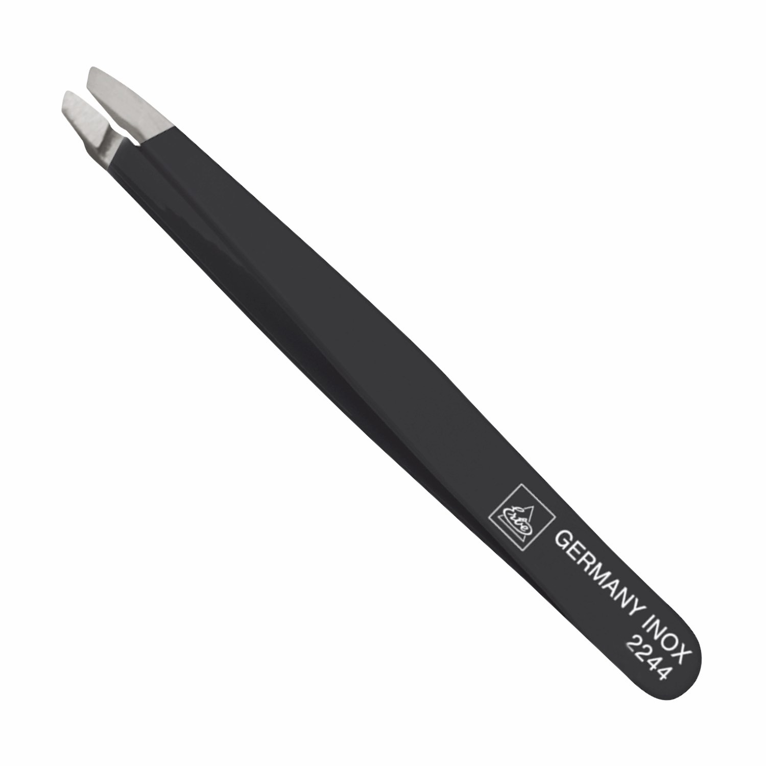 Erbe Pinzette schräg, schwarz, rostfrei Inox - 92244
