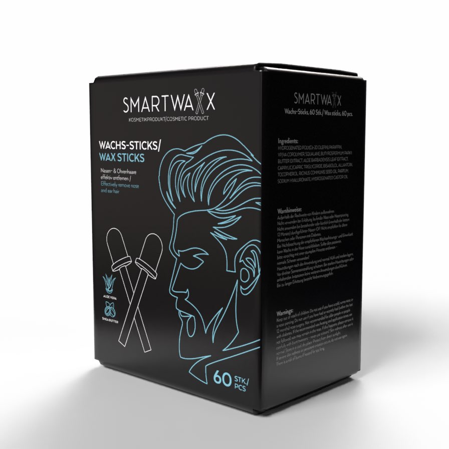 Smartwaxx Sticks 60 Stück Nasen- & Ohrenhaare einfach entfernen