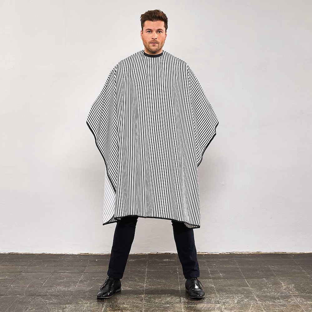 Trend Design Barber Schneide- und Rasierumhang - Gestreift