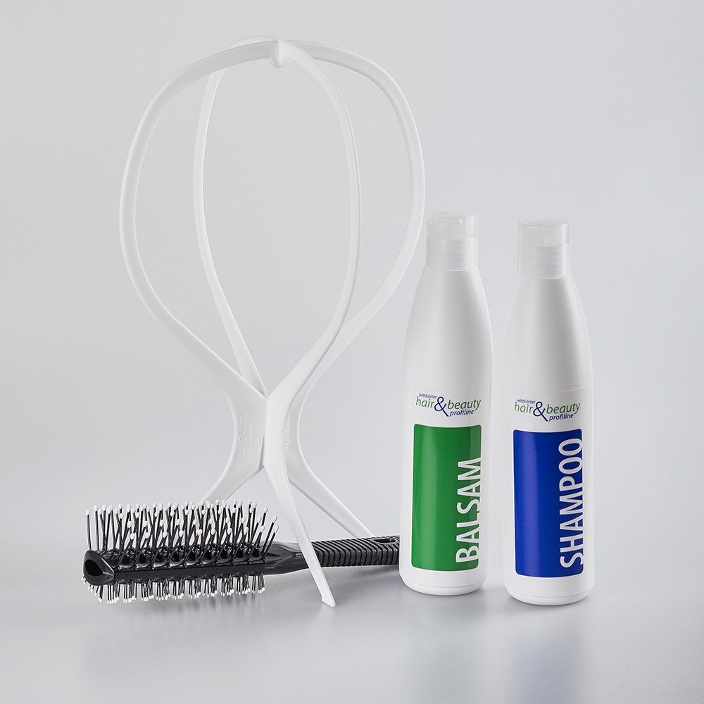 Wittkötter Perücken - Pflegeset - Pflege Shampoo Balsam Ständer Bürste Wittkötter Perücken - Pflegeset - Pflege Shampoo Balsam Ständer Bürste
