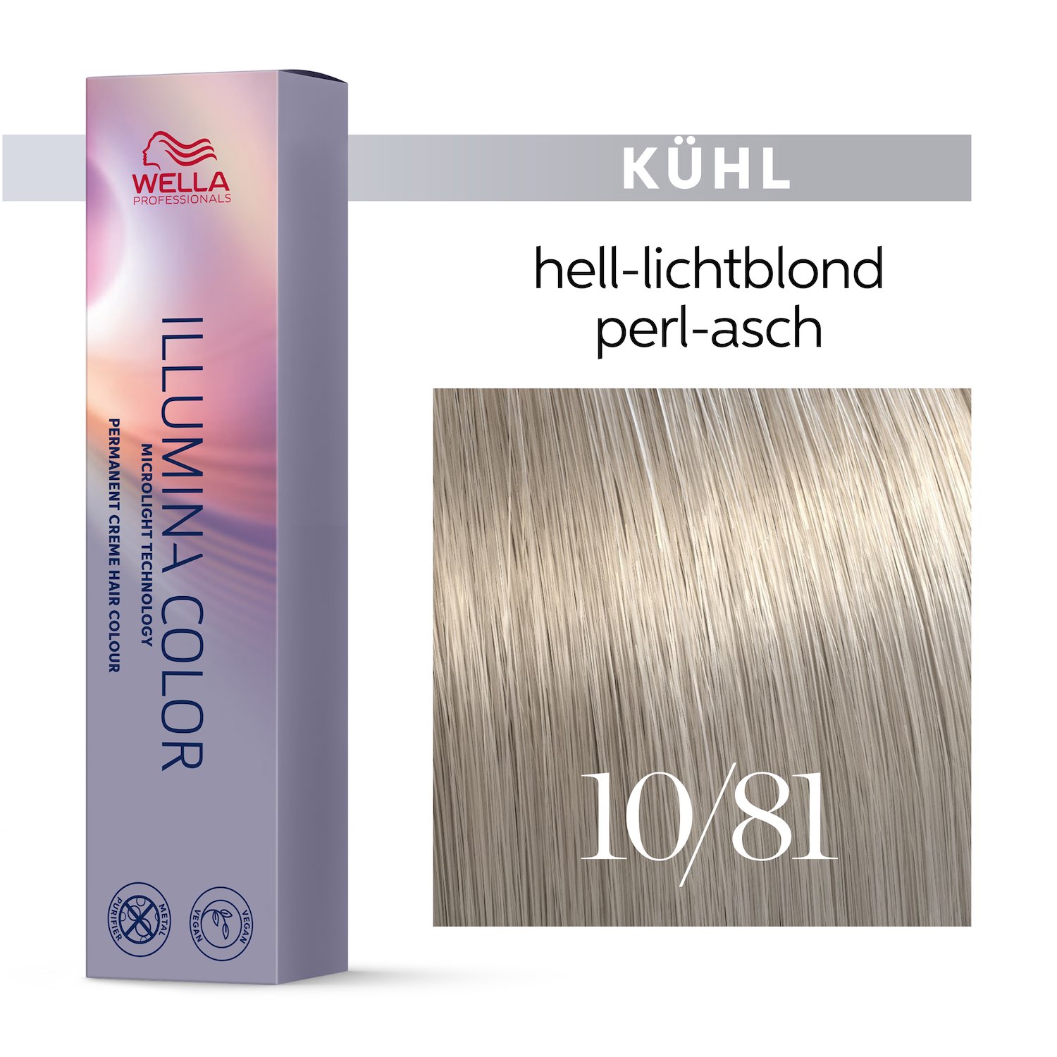 Wella Illumina Color Haarfarbe 10/81 Hell Lichtblond Perl Asch