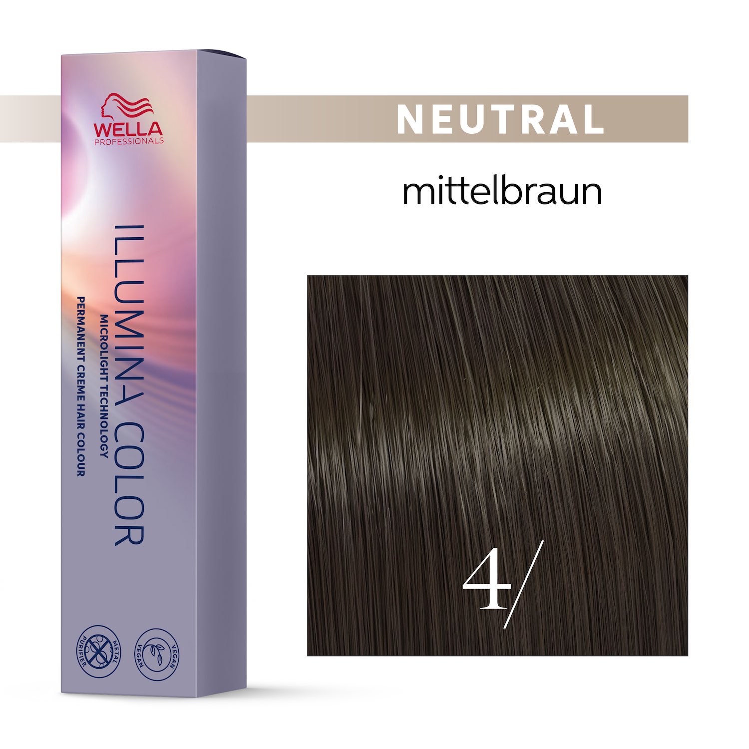 Wella Illumina Color Haarfarbe 4/ Mittelbraun