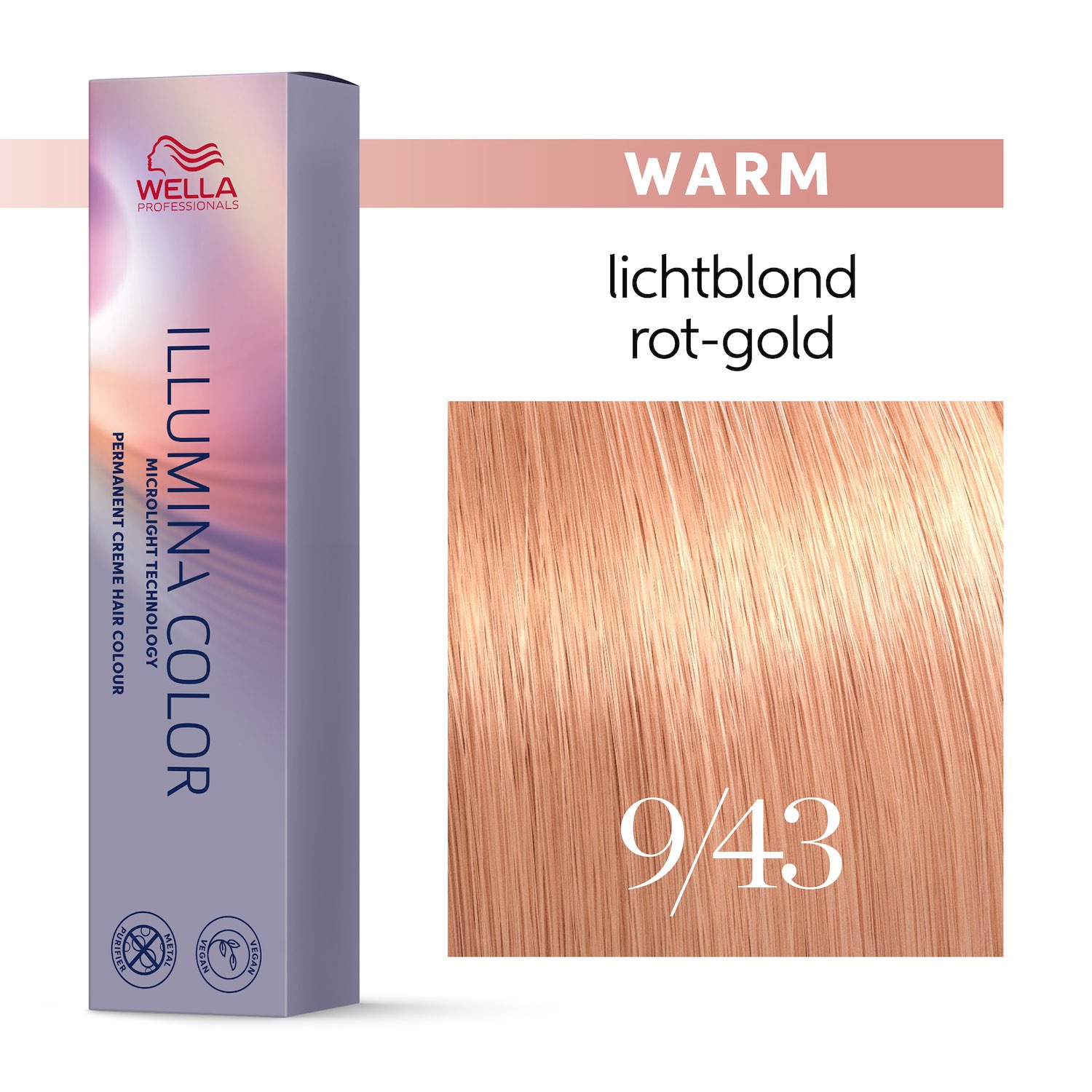 Wella Illumina Color Haarfarbe 9/43 Lichtblond Rot Gold