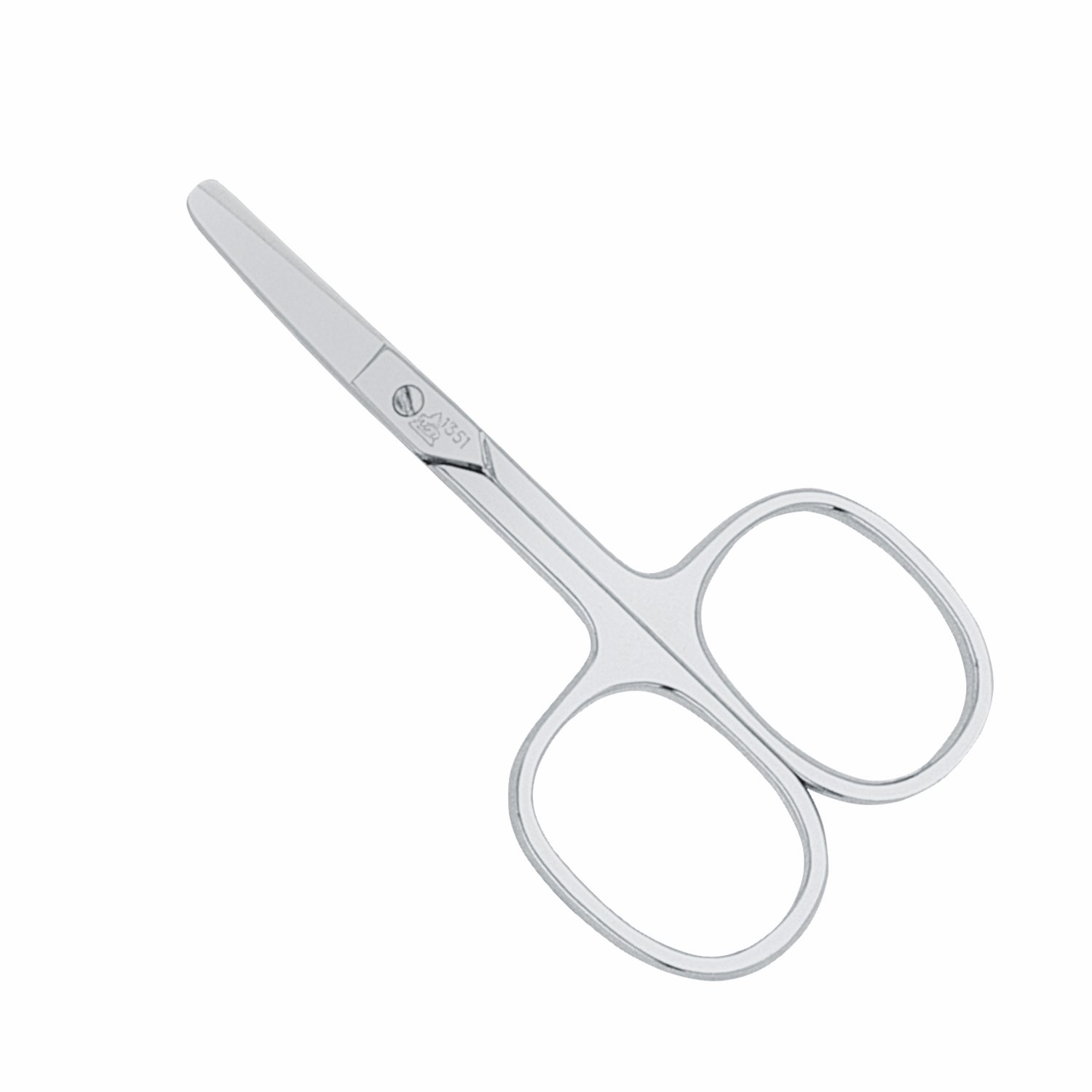 Erbe Babyschere stumpfe Spitze aufgebogen, glatt, vernickelt - 91351