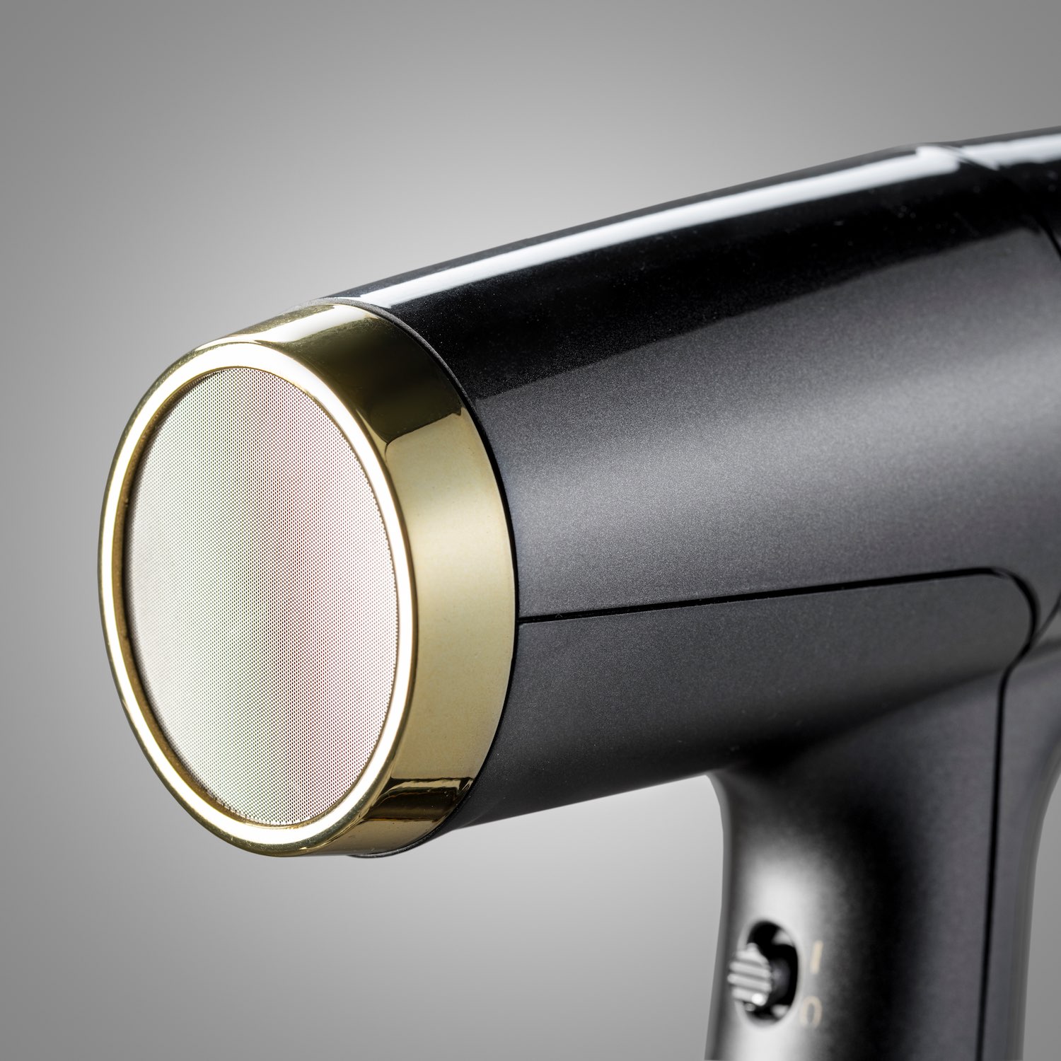 BaBylissPRO Falco Haartrockner Digital Highspeed Grau/Gold BAB8550E