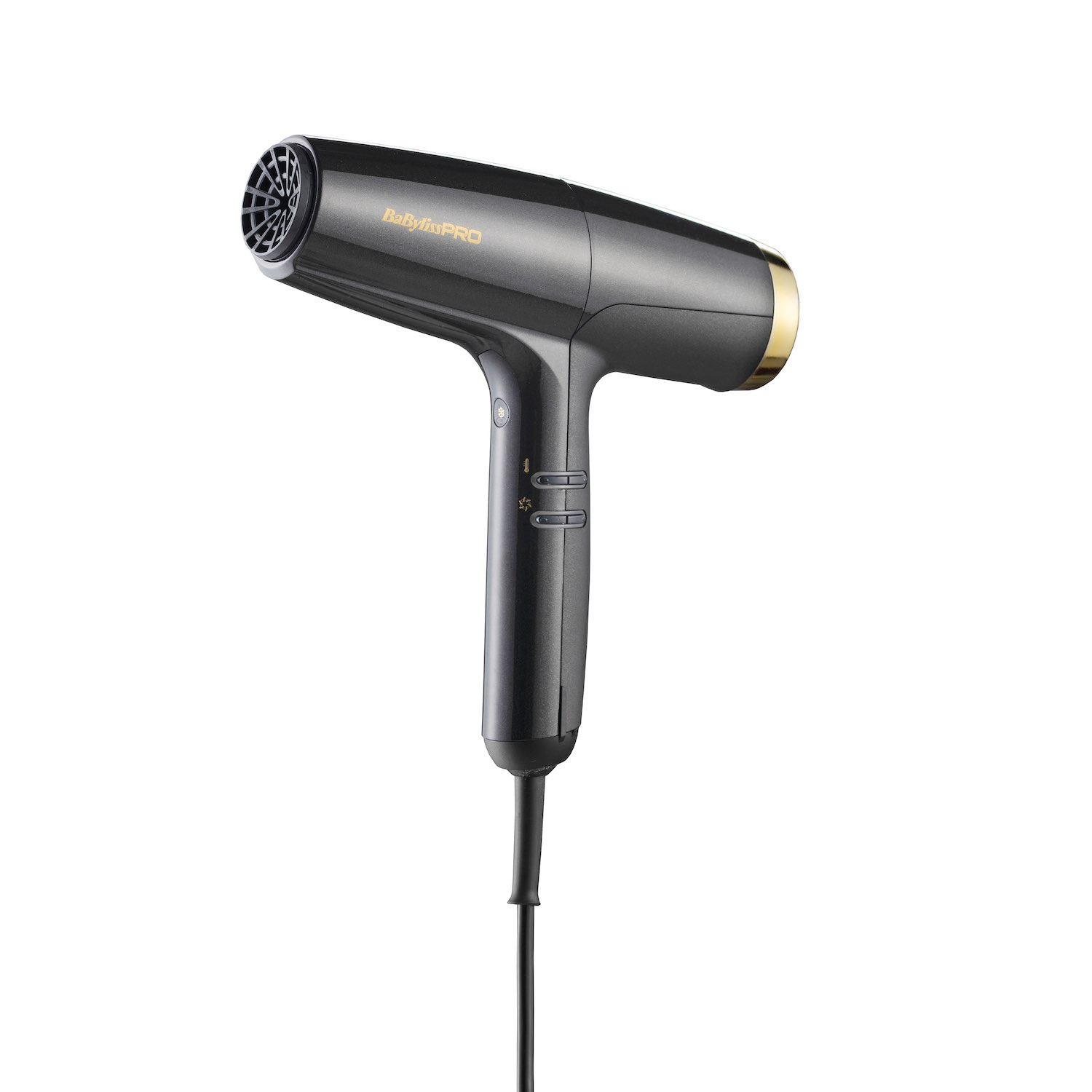 BaBylissPRO Falco Haartrockner Digital Highspeed Grau/Gold BAB8550E