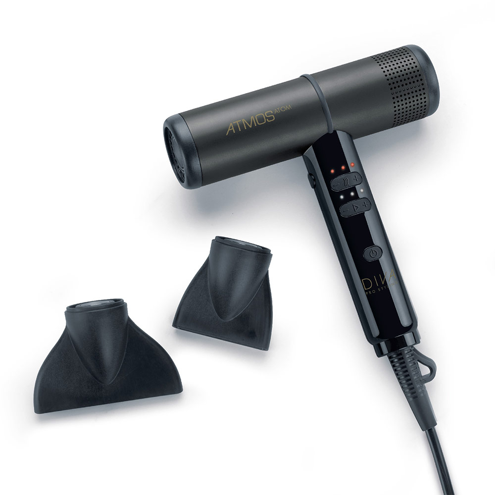 Diva Pro Atmos Atom 2  Haartrocker Föhn mit Diffuser