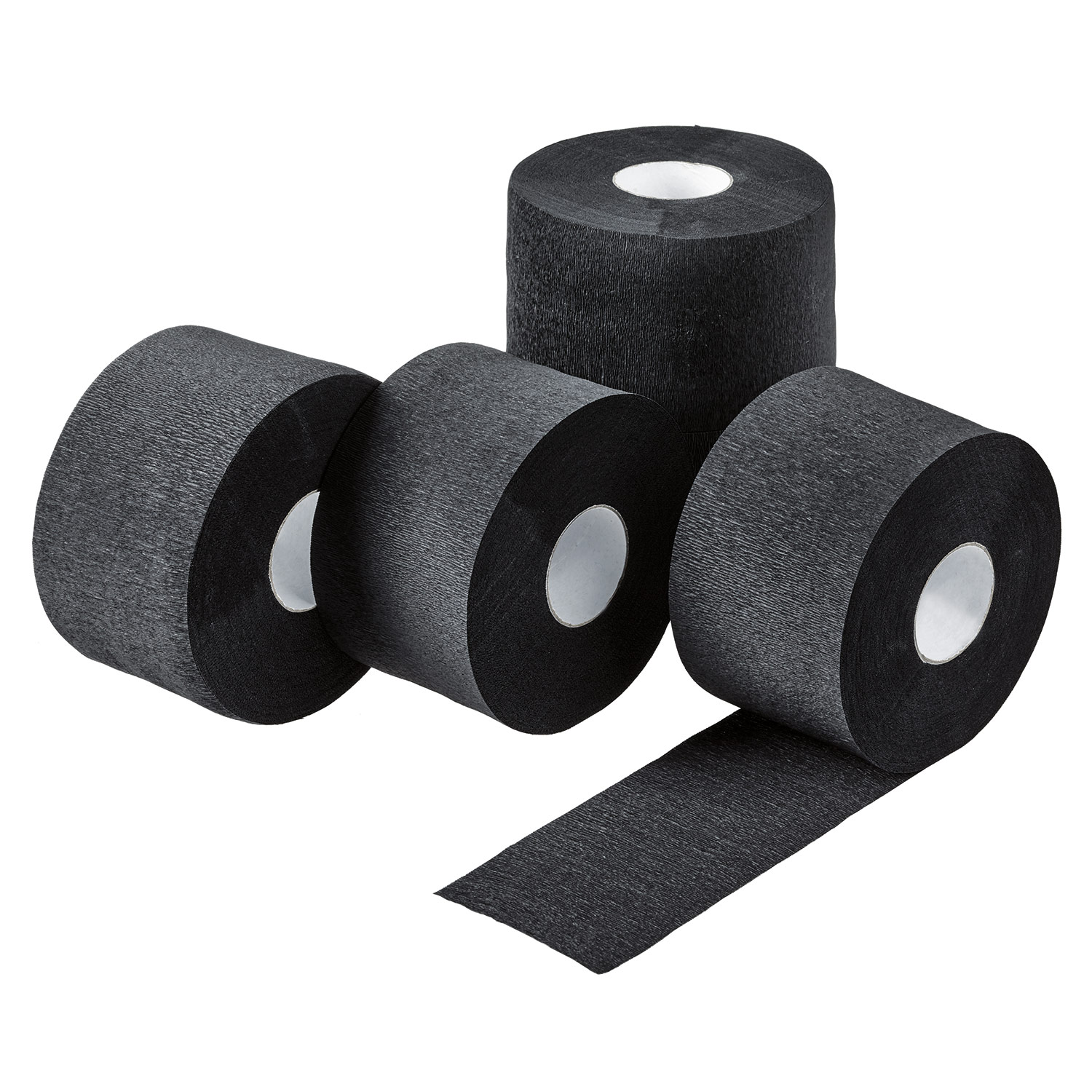 Halsschutzkrause Schwarz - 5 Rollen à 100 Blatt