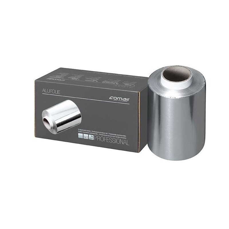 Comair Alufolie im Karton Ø 15 my, 12 cm x 250 m- Silber