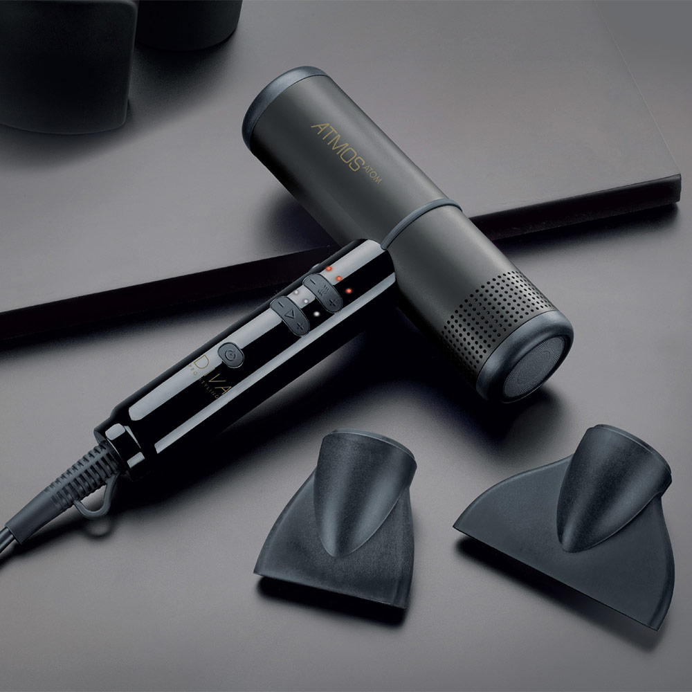 Diva Pro Atmos Atom 2  Haartrocker Föhn mit Diffuser