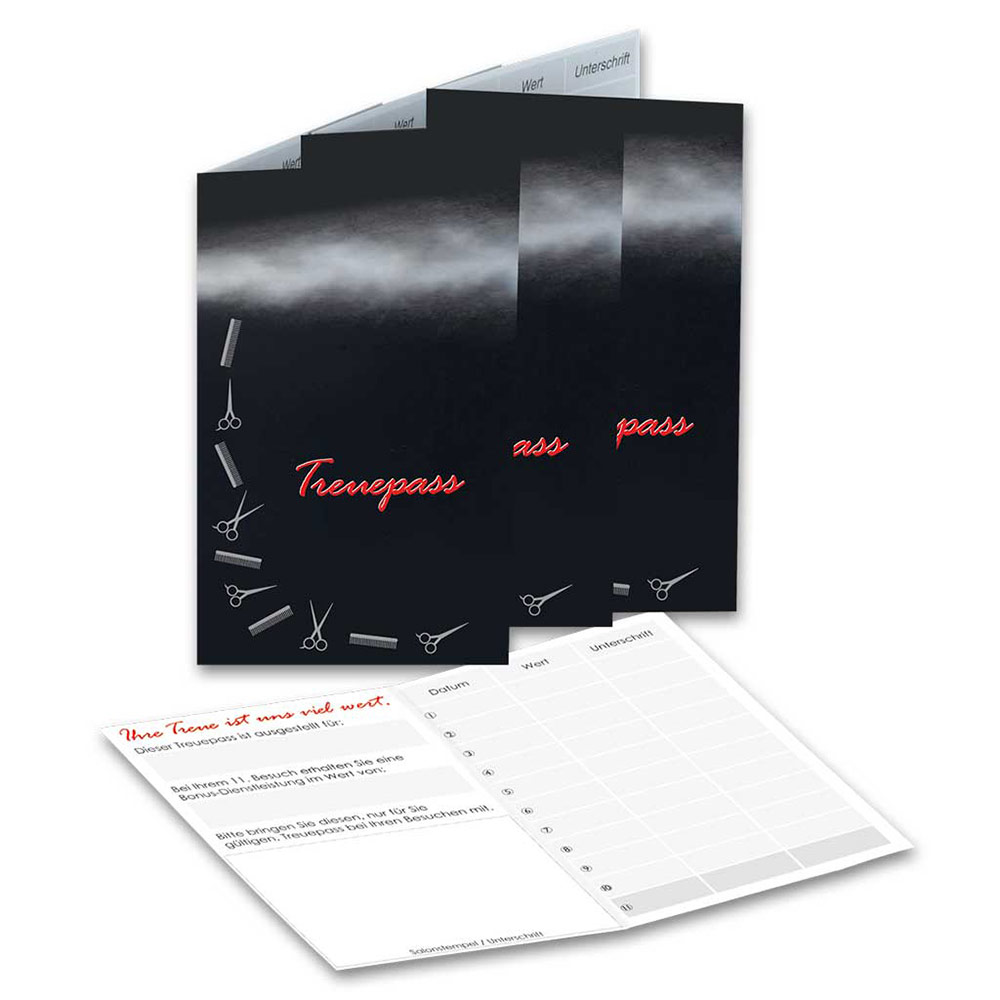 Trend Design Treuepässe Kamm & Schere - 48 Stück