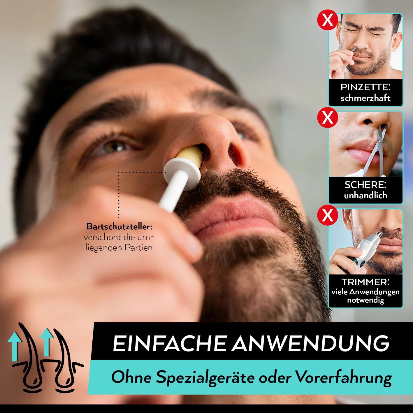 Smartwaxx Sticks 12 Stück Nasen- & Ohrenhaare einfach entfernen