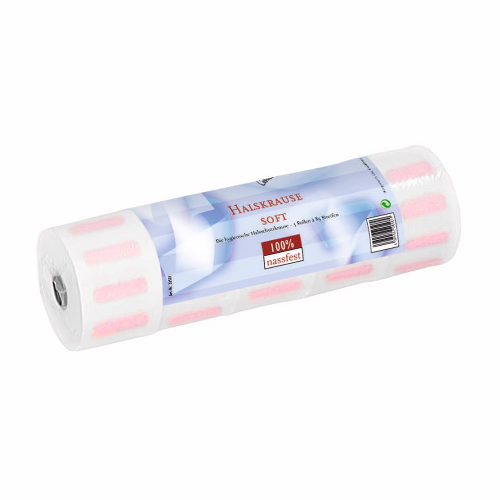 Halskrause Rot 100% nassfest - 5 Rollen
