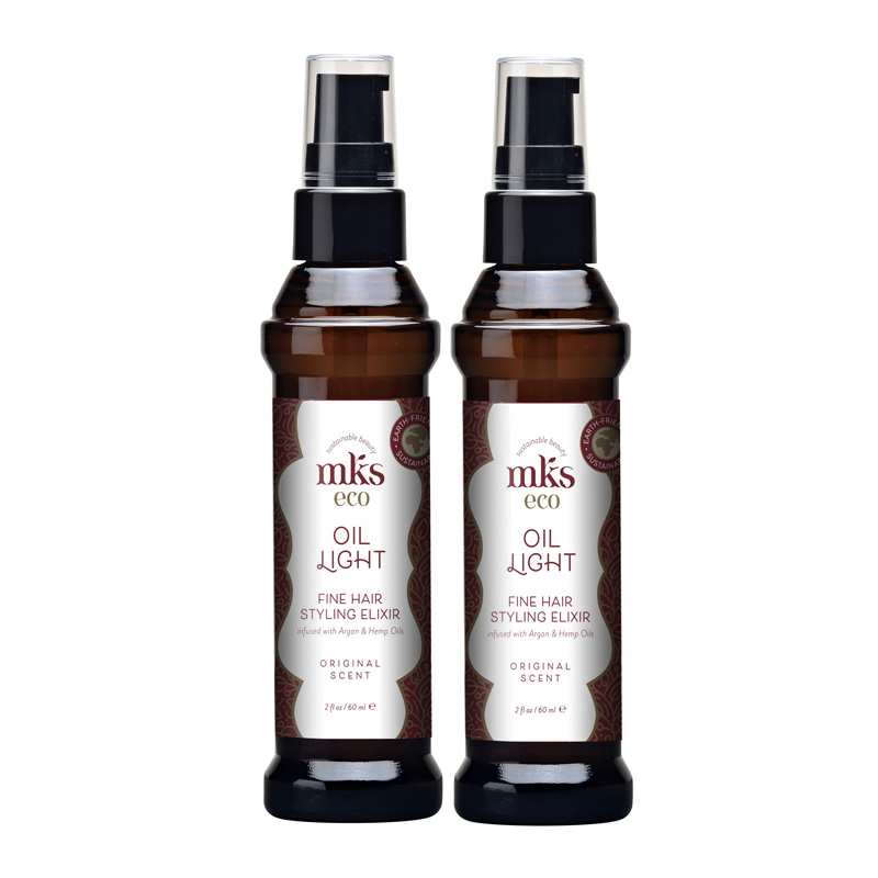 mks eco Marrakesh Oil light mit Arganöl und Hanfsamenöl für Glanz 2x 60 ml
