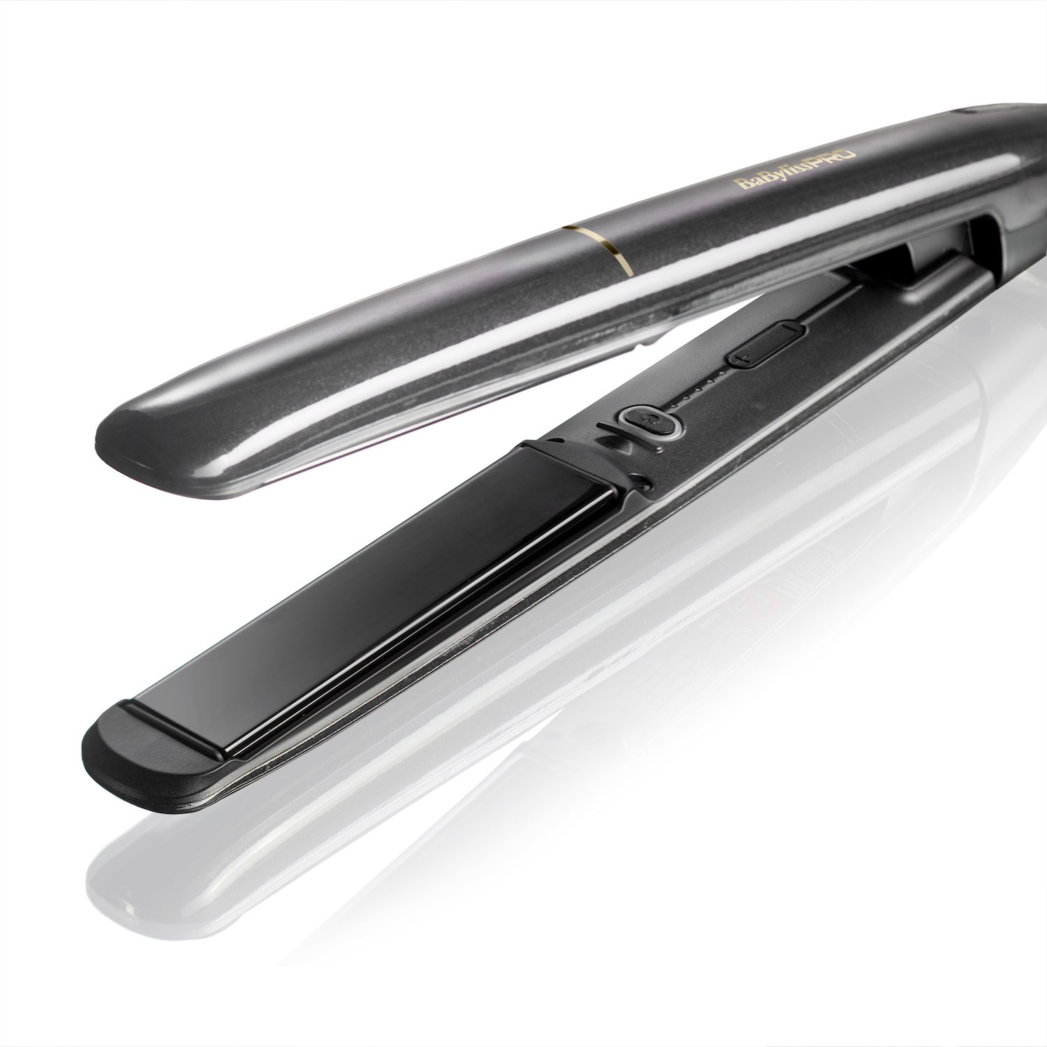 BaByliss PRO STILISTA grau & gold Glätteisen Haarglätter BAB3550OE