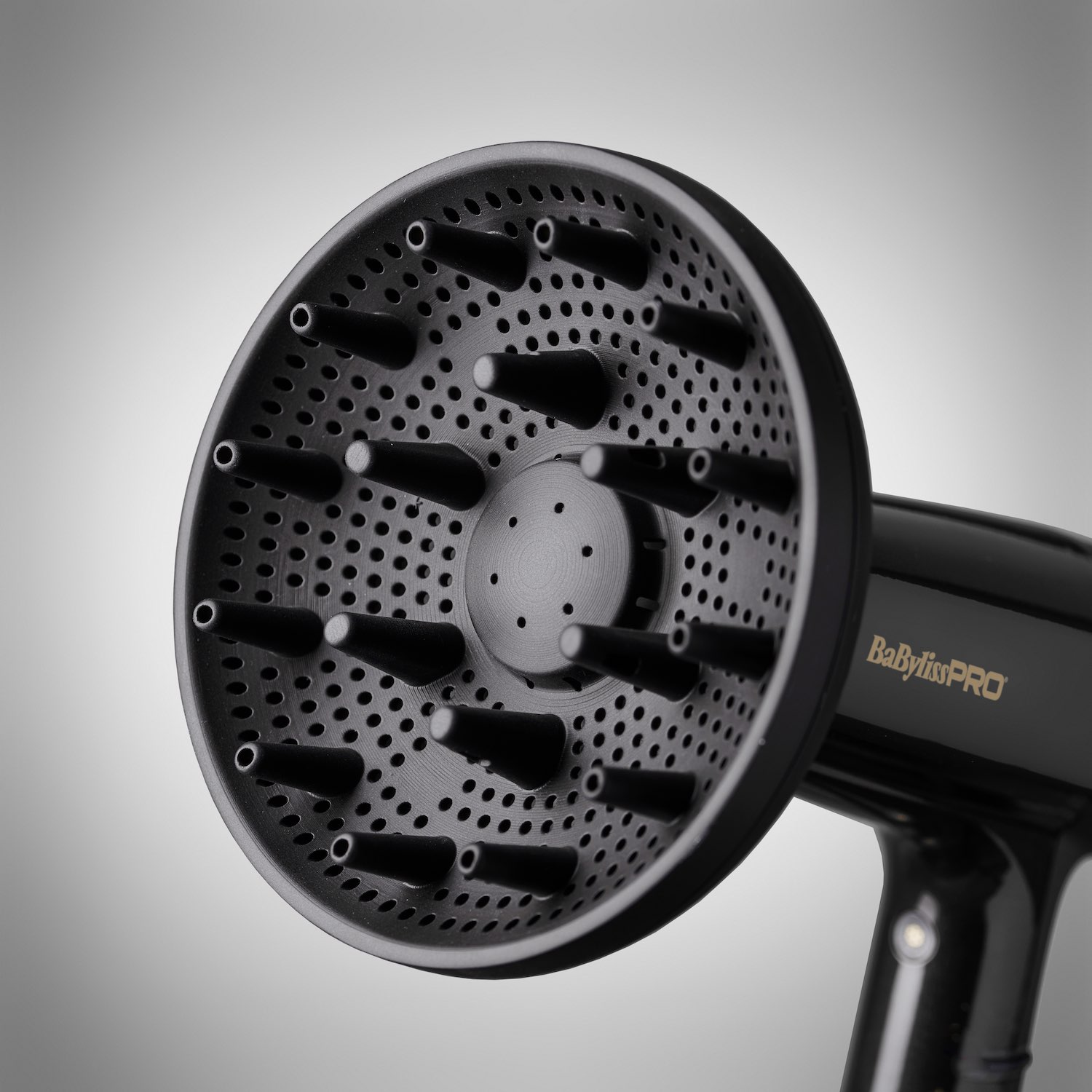 BaBylissPRO Falco Haartrockner Digital Highspeed Grau/Gold BAB8550E