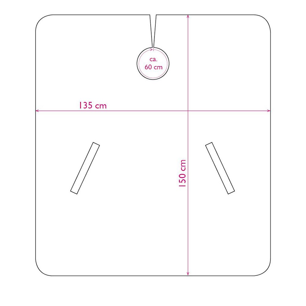 Trend Design NANO Compact Uni Färbeumhang - Uni- grau