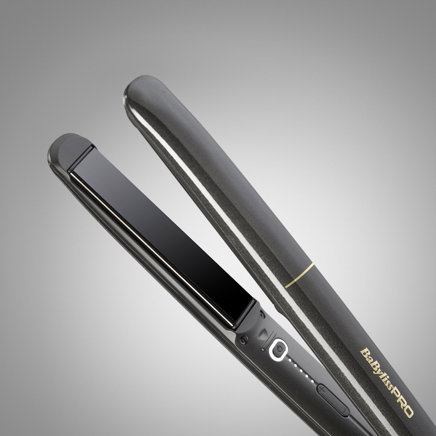 BaByliss PRO STILISTA grau & gold Glätteisen Haarglätter BAB3550OE