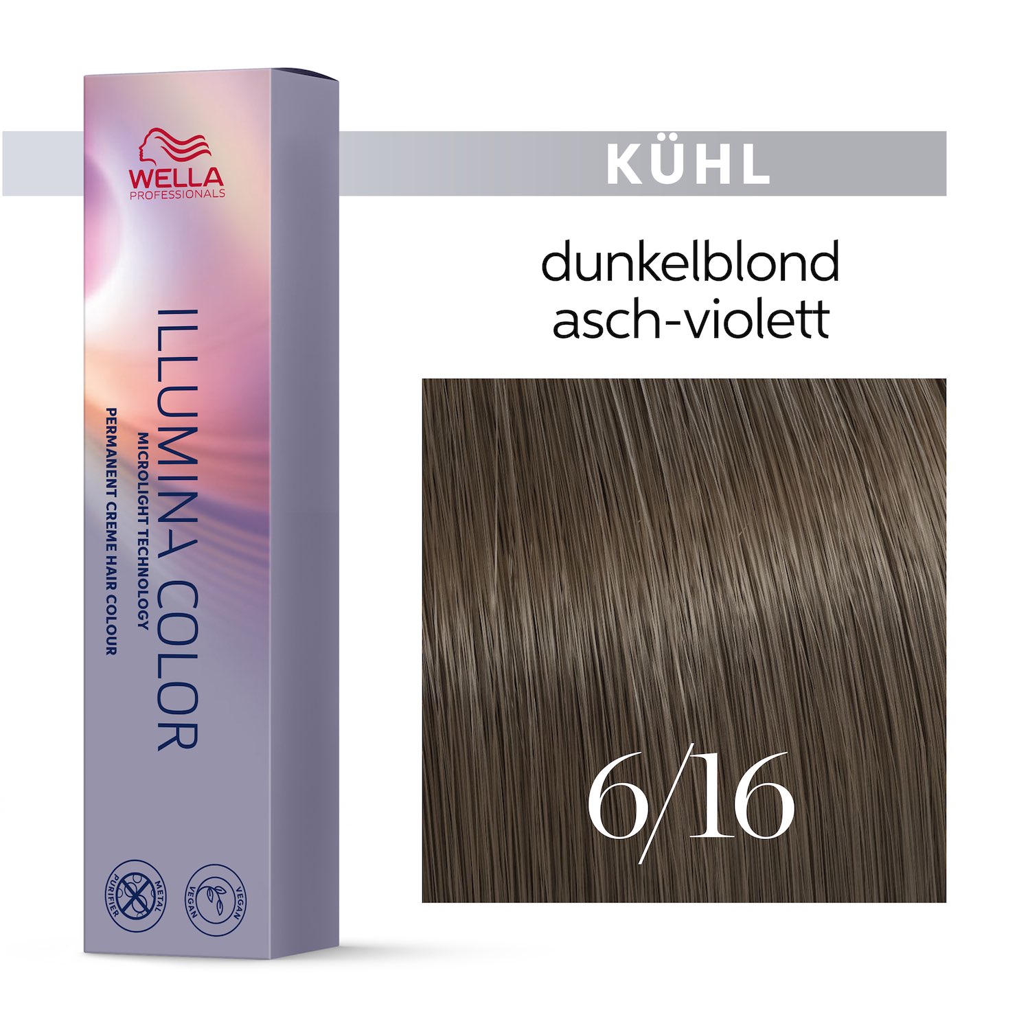 Wella Illumina Color Haarfarbe 6/16 Dunkelblond Asch Violett