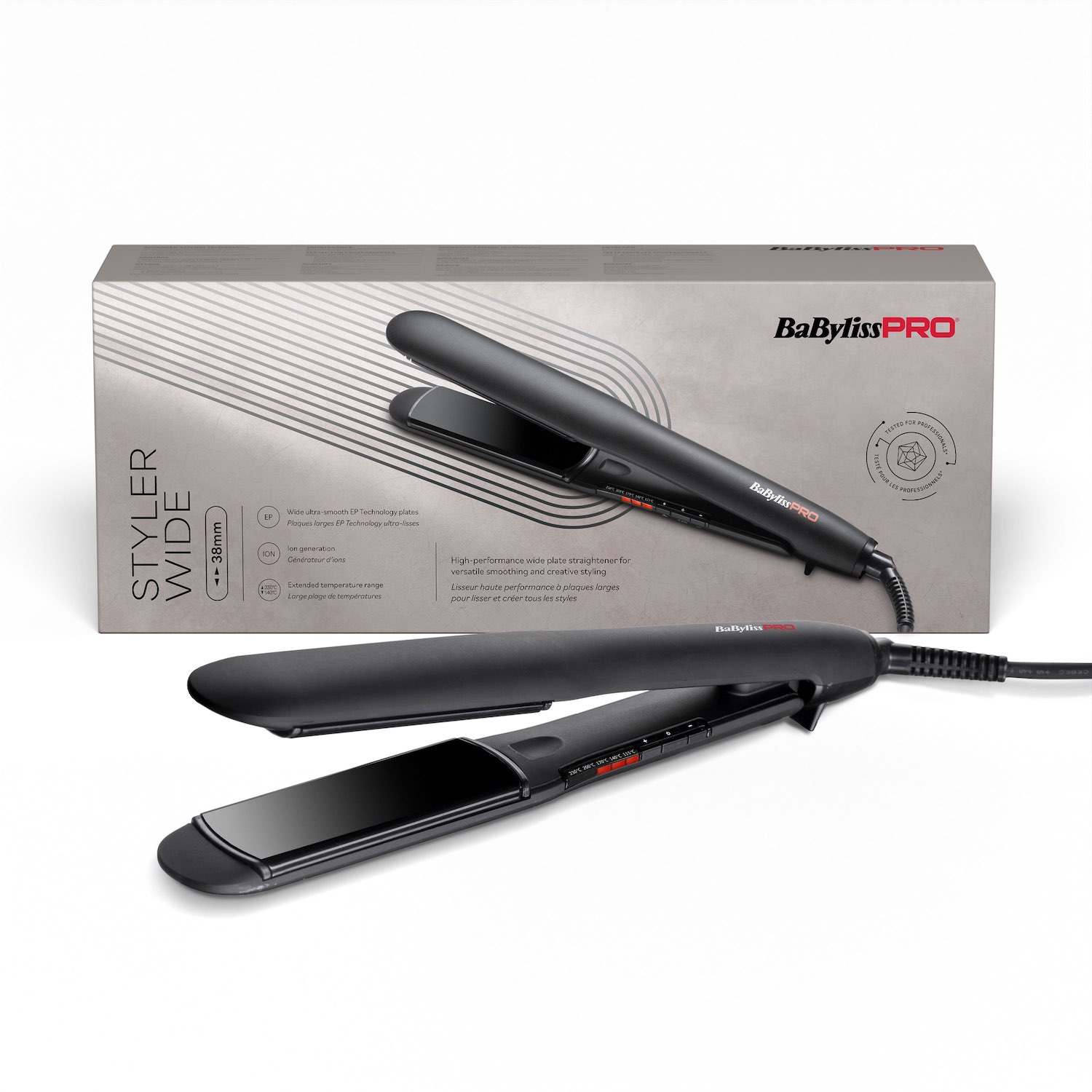 BaByliss PRO Styler Glätteisen Haarglätter 38  mm BAB3050E