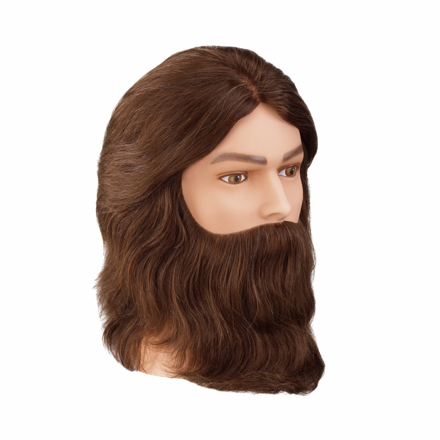Bergmann - Übungskopf Amigo Echthaar mit Bart ca. 20 cm