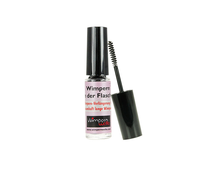 Die Wimpernwelle  - Wimpernverlängerung - lange Wimpern in der Flasche